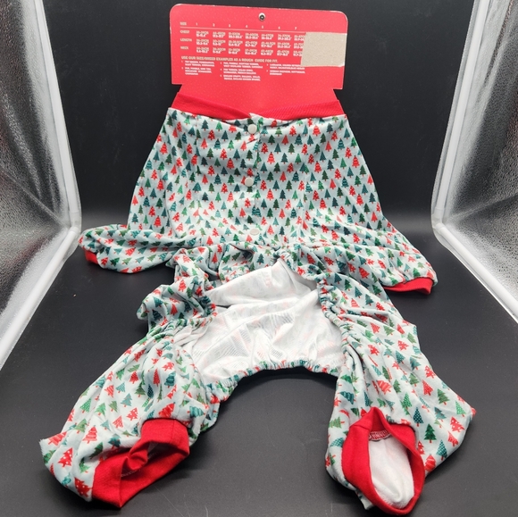 NwoT Size 7 XXXL Howlidays Green & Red Christmas TreePatterns Dog SnapUp Pajamas - Picture 3 of 10
